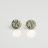 Hammered Studs: Small, Polished Sterling Silver