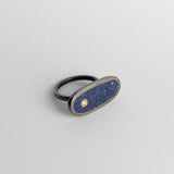 Lapis and Diamond Cocktail Ring