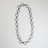 Circle Chain Necklace: Oxidized Sterling Silver