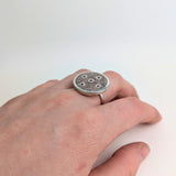 Garnet Accented Cocktail Ring