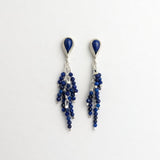 Beaded Lapis Studs