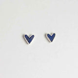Cordate Studs: Lapis Lazuli