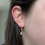Gold Pearl Earrings