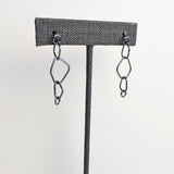 Irregular Chain-link Studs: Oxidized Sterling Silver