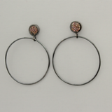 Inlay Stud with Circle Drop