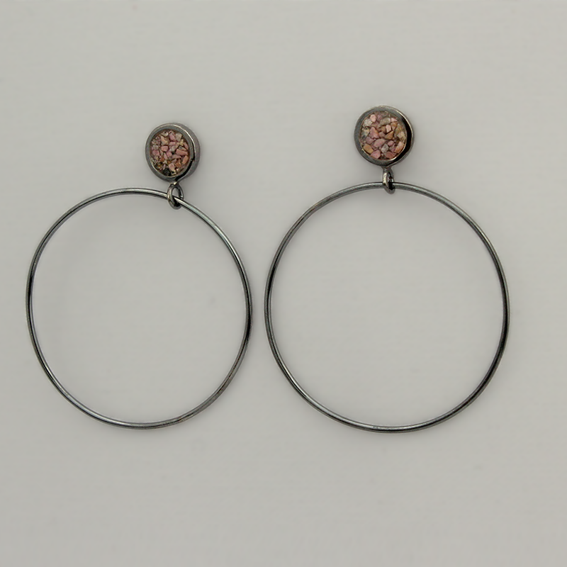 Inlay Stud with Circle Drop